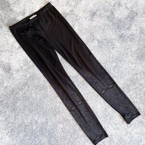 Arden B black shimmer leggings, Size S